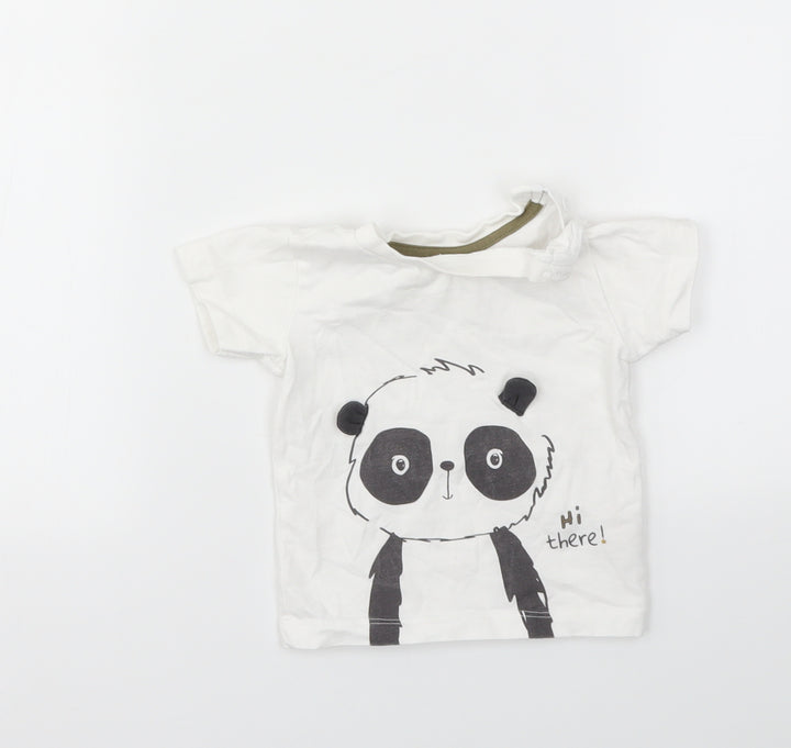 Matalan Girls White Basic T-Shirt Size 3-6 Months