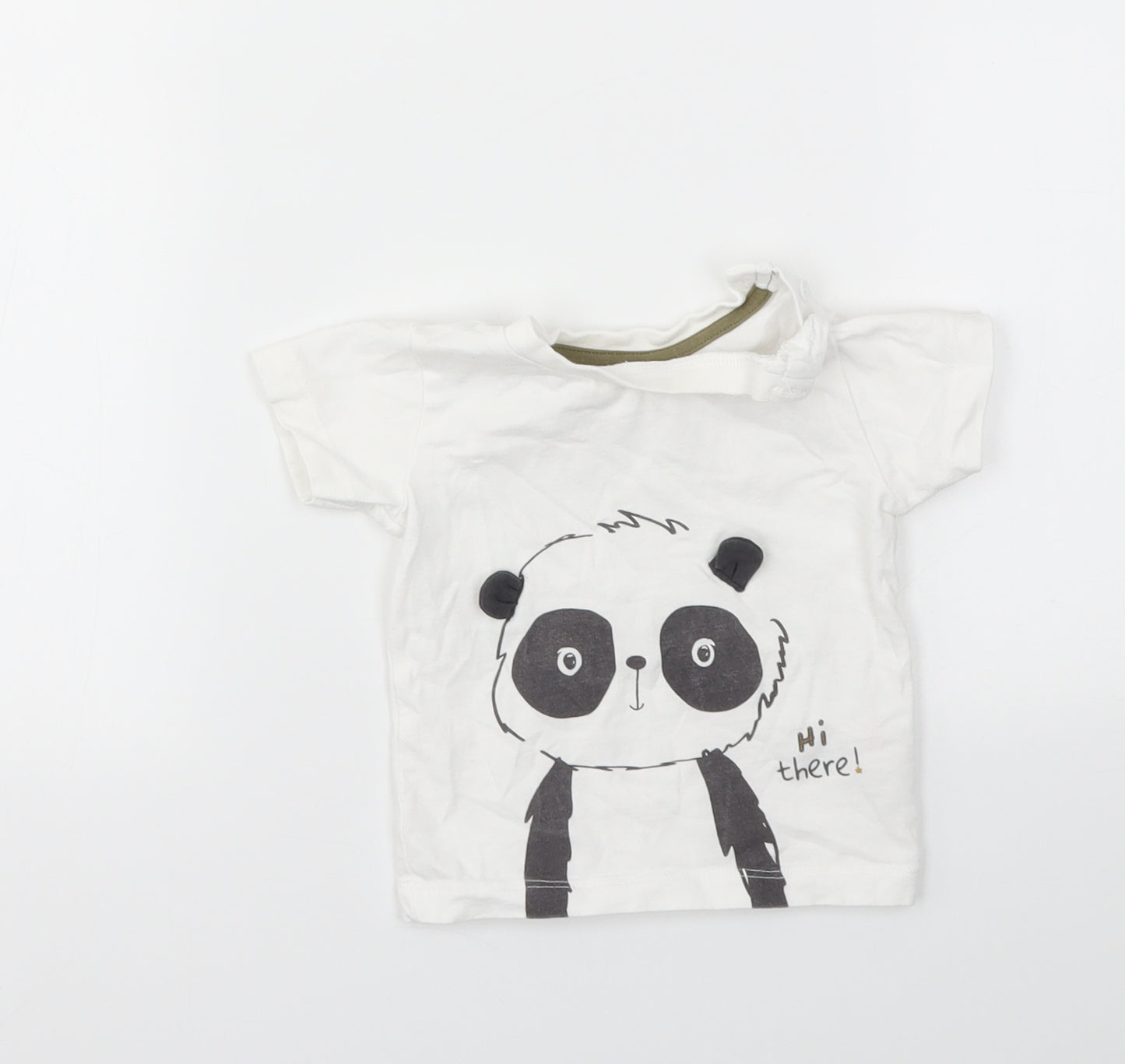 Matalan Girls White   Basic T-Shirt Size 3-6 Months