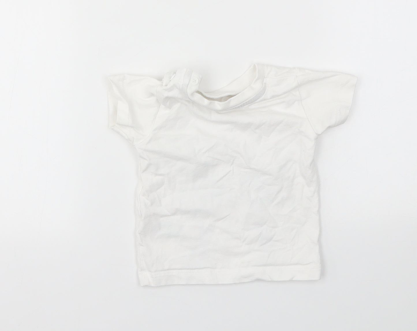 Matalan Girls White   Basic T-Shirt Size 3-6 Months