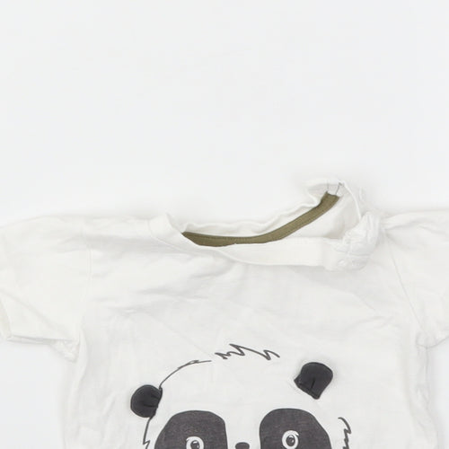 Matalan Girls White   Basic T-Shirt Size 3-6 Months