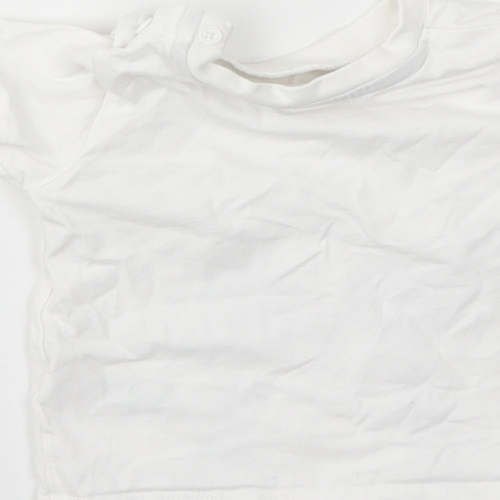 Matalan Girls White   Basic T-Shirt Size 3-6 Months