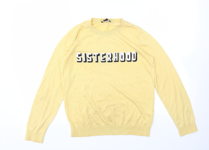 New Look Womens Yellow   Basic T-Shirt Size 6