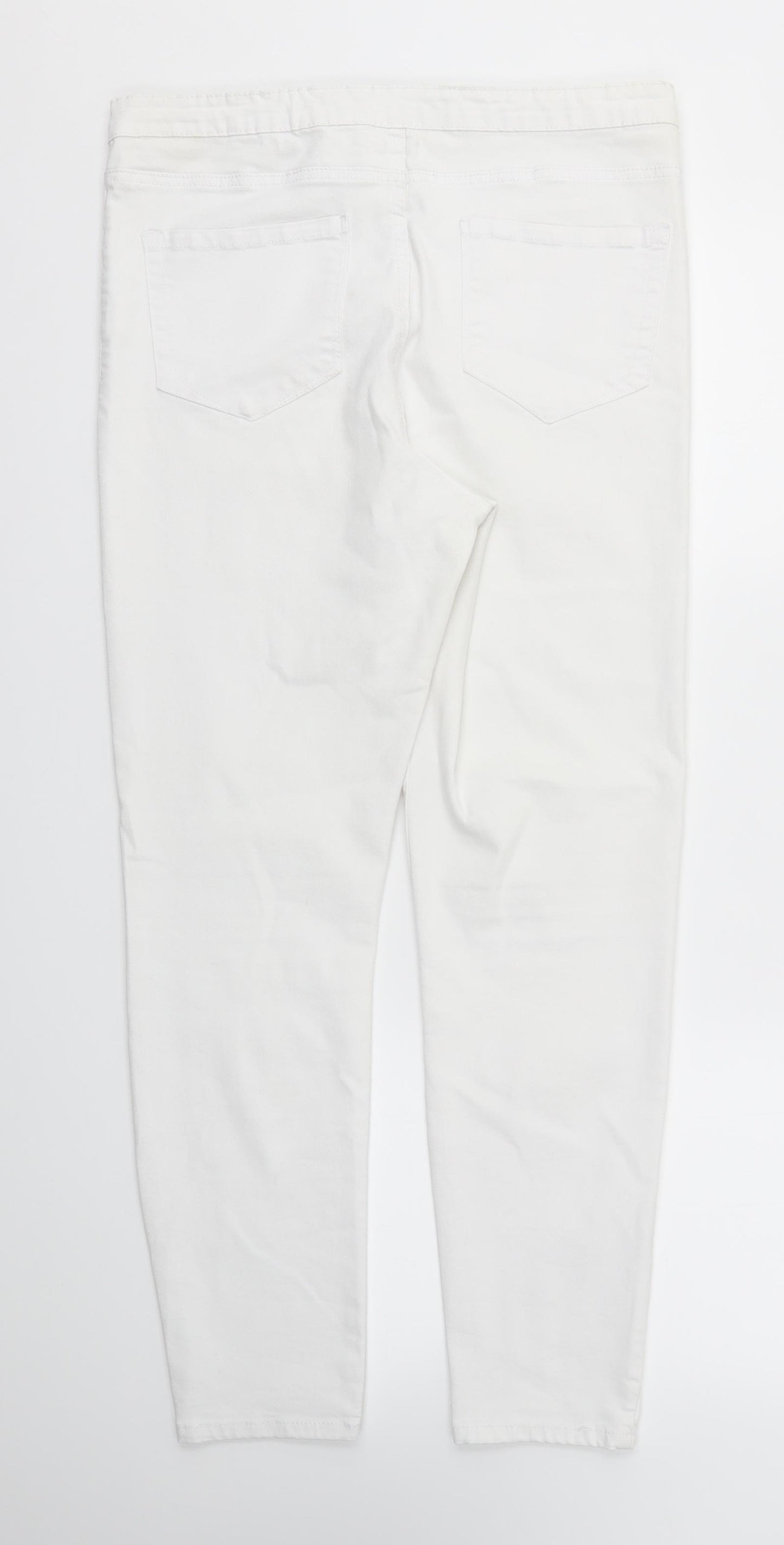 DENIM&CO Womens White   Skinny Jeans Size 16 L27 in