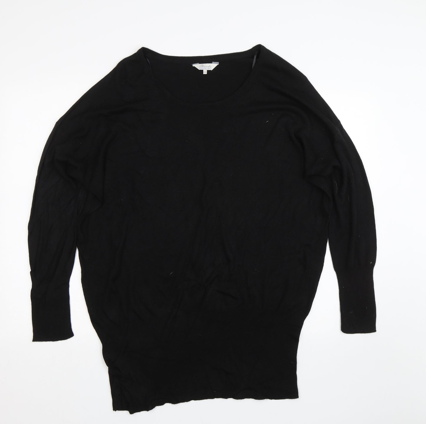 Peacocks Womens Black   Pullover Jumper Size 20