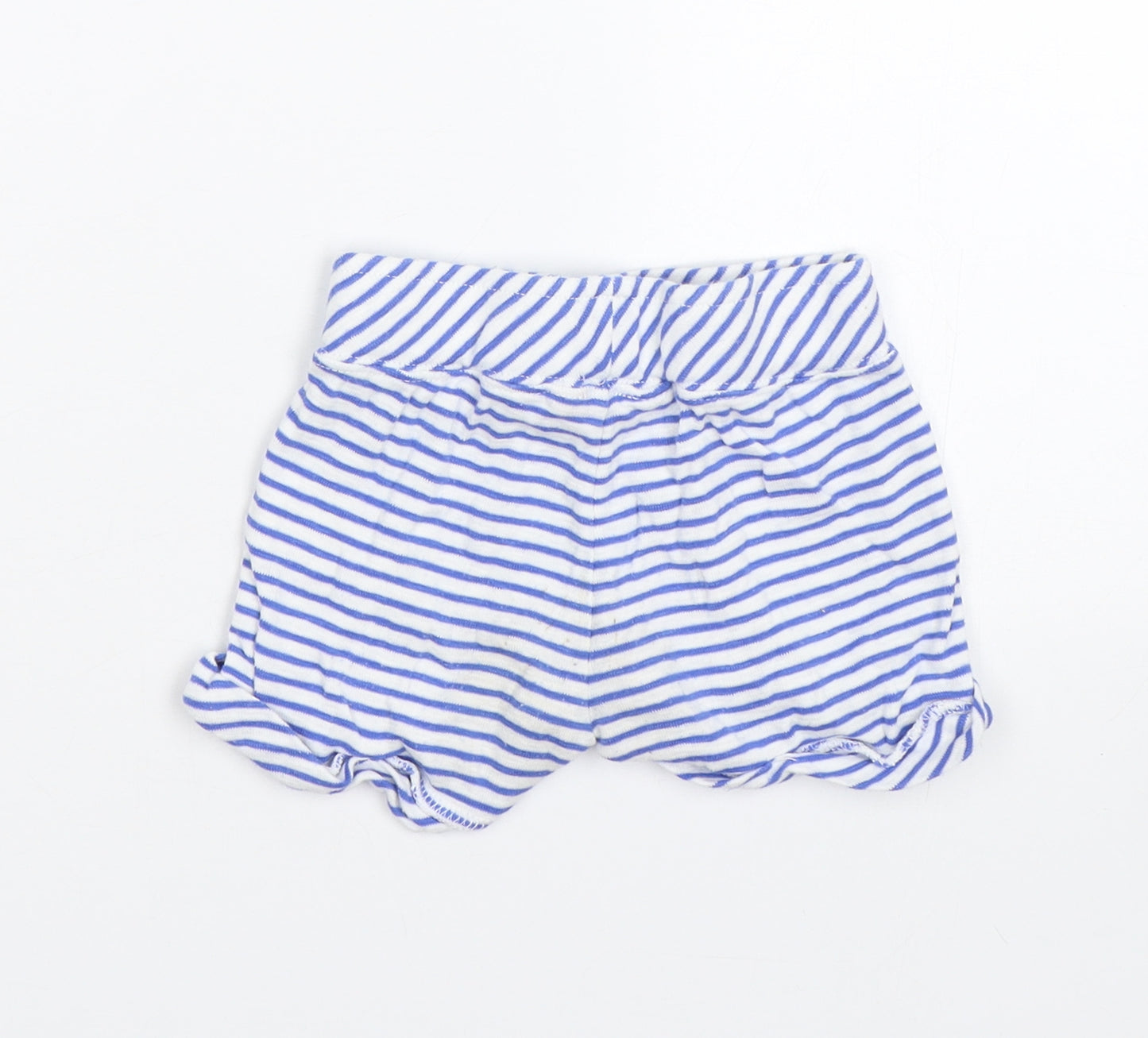 Joules Girls Blue Striped  Sweat Shorts Size 3-4 Years