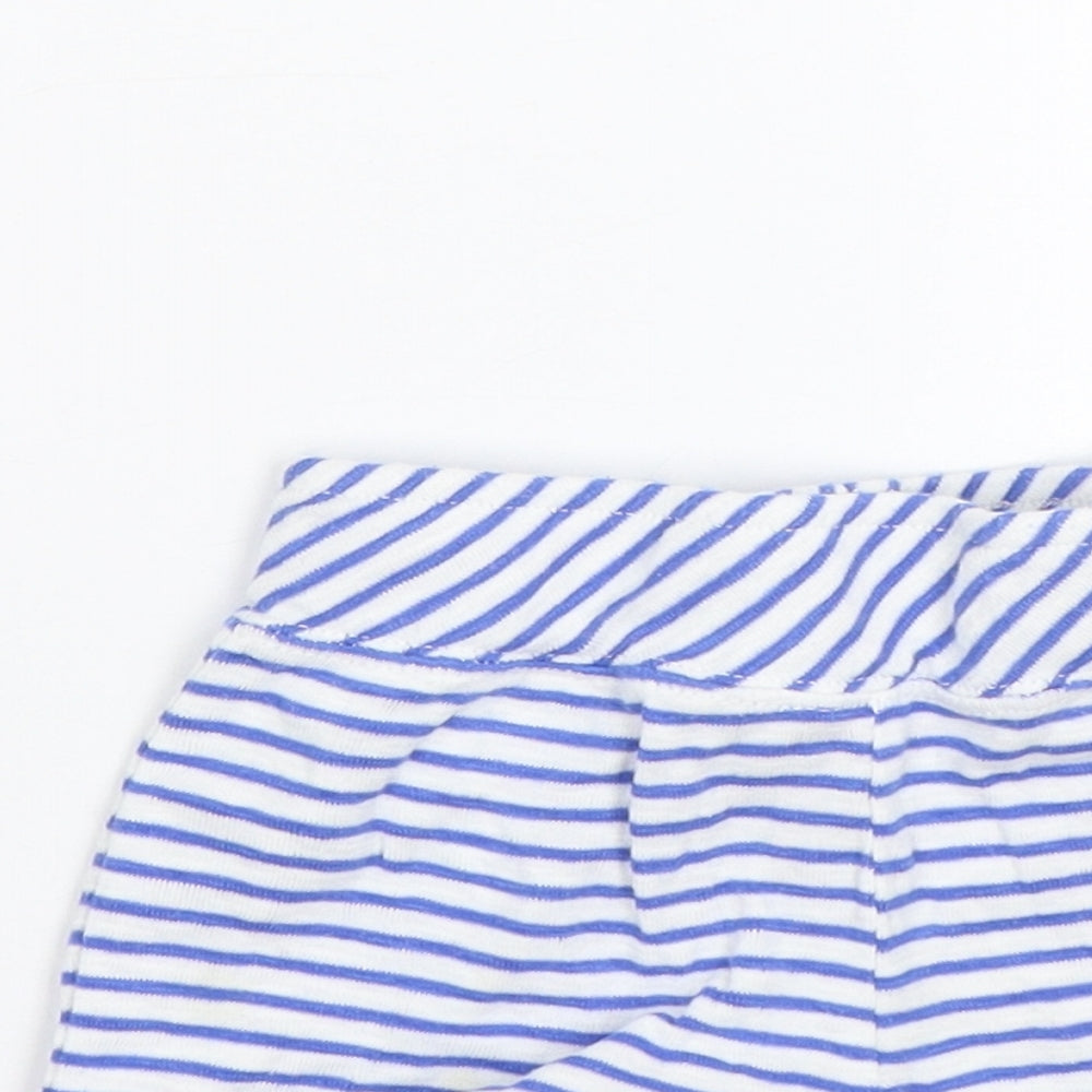 Joules Girls Blue Striped  Sweat Shorts Size 3-4 Years