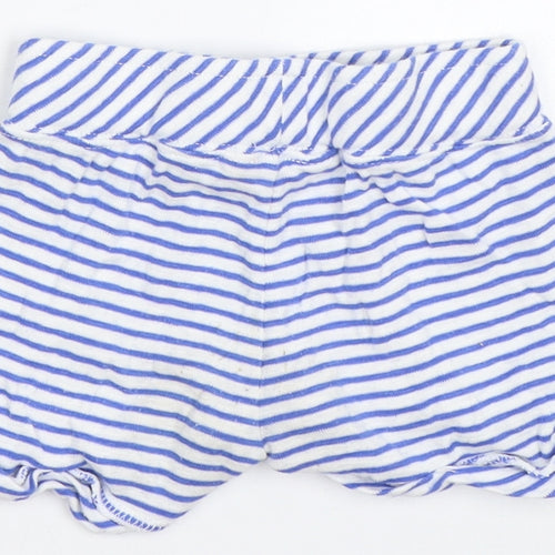 Joules Girls Blue Striped  Sweat Shorts Size 3-4 Years