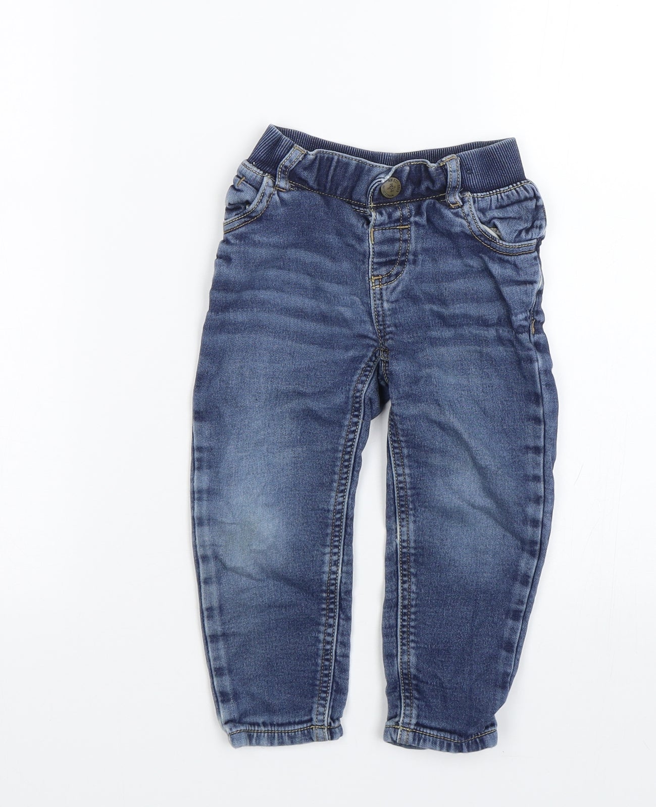 Nutmeg Boys Blue  Denim Jogger Trousers Size 18-24 Months