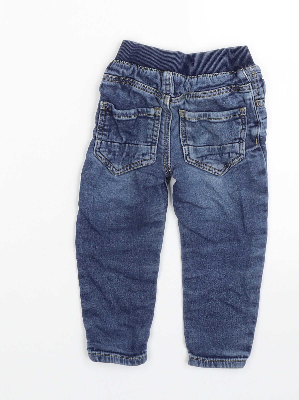Nutmeg Boys Blue  Denim Jogger Trousers Size 18-24 Months