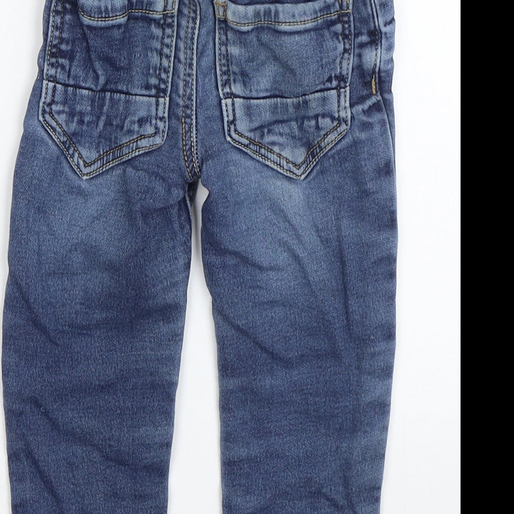 Nutmeg Boys Blue  Denim Jogger Trousers Size 18-24 Months