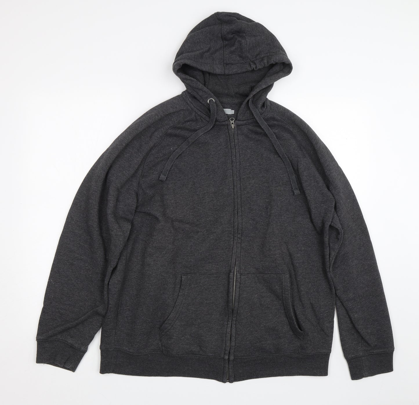 TU Mens Grey   Full Zip Hoodie Size L