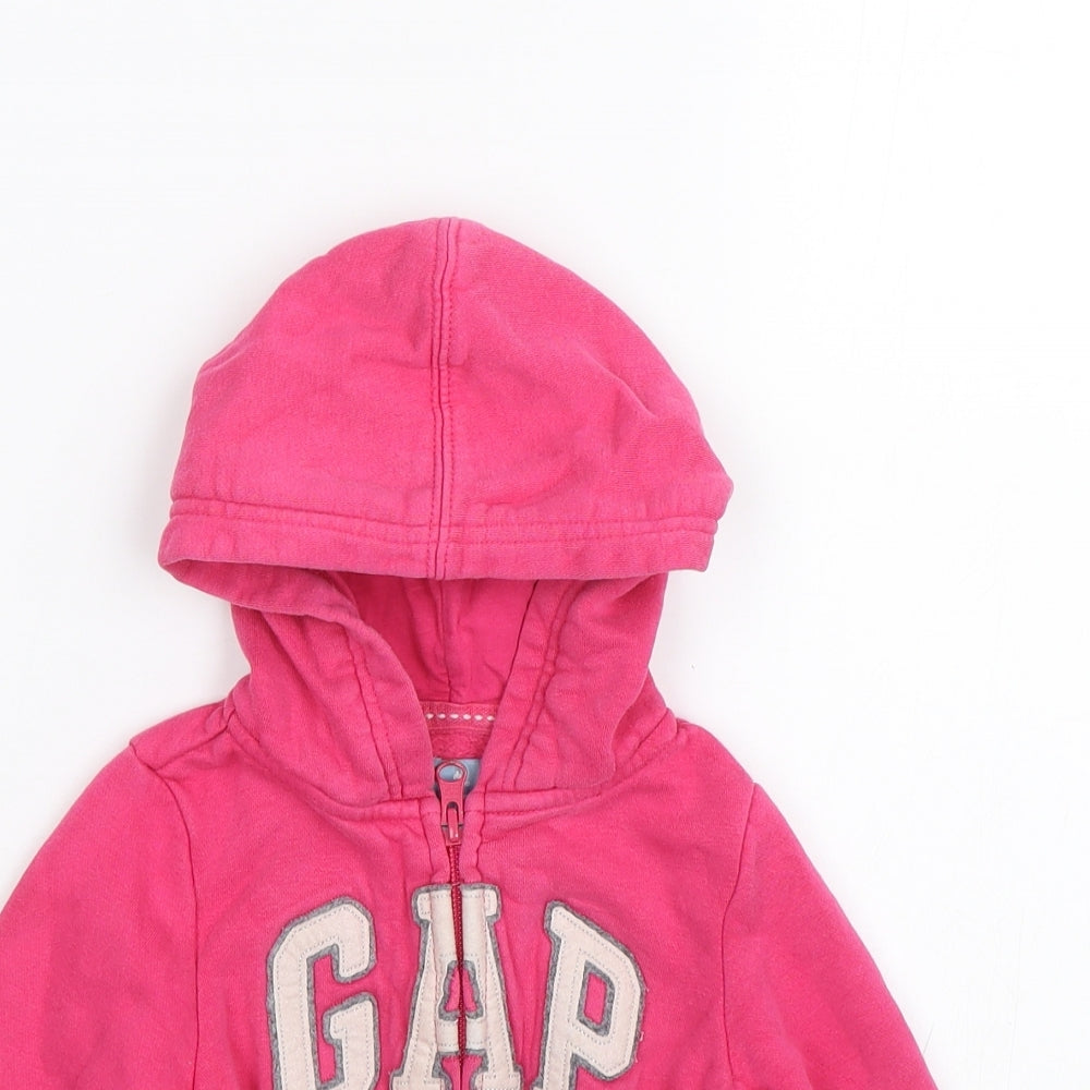 Gap Girls Pink   Full Zip Hoodie Size 2 Years