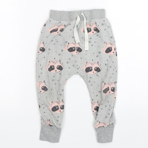 NEXT Girls Green Polka Dot  Cami Pyjama Pants Size 2-3 Years  - Raccoons