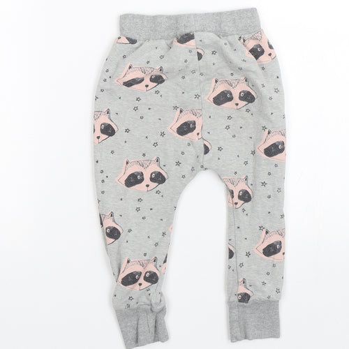 NEXT Girls Green Polka Dot  Cami Pyjama Pants Size 2-3 Years  - Raccoons