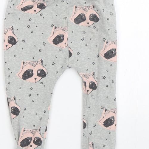 NEXT Girls Green Polka Dot  Cami Pyjama Pants Size 2-3 Years  - Raccoons