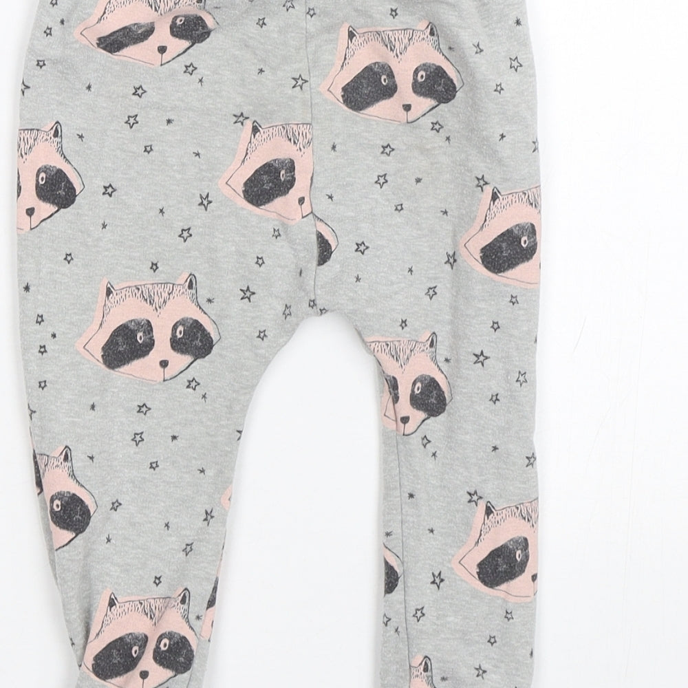 NEXT Girls Green Polka Dot  Cami Pyjama Pants Size 2-3 Years  - Raccoons