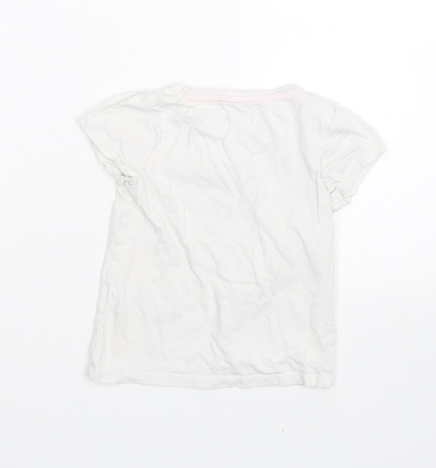 F&F Girls White   Basic T-Shirt Size 2-3 Years