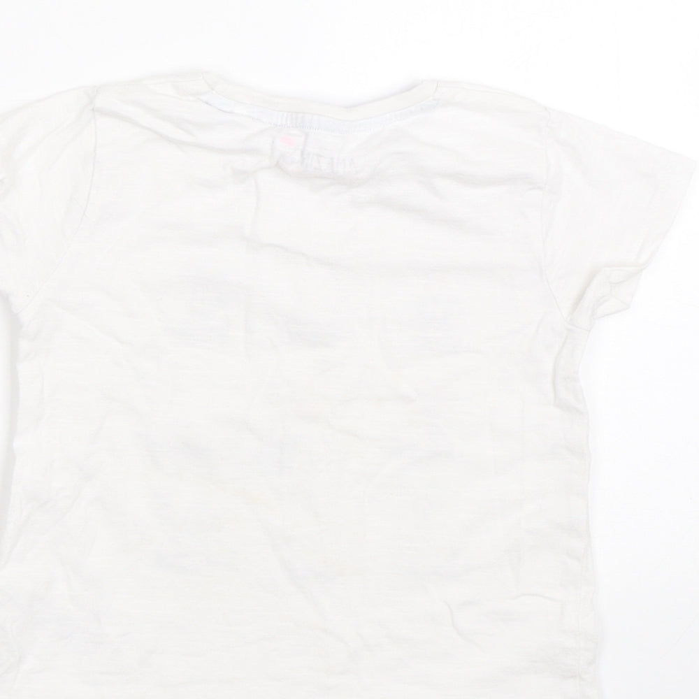 NEXT Girls White   Basic T-Shirt Size 2-3 Years  - Animals