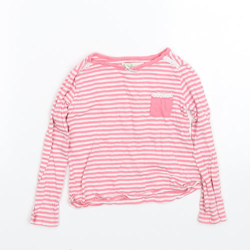 Mini b Girls Pink Striped  Basic T-Shirt Size 2-3 Years