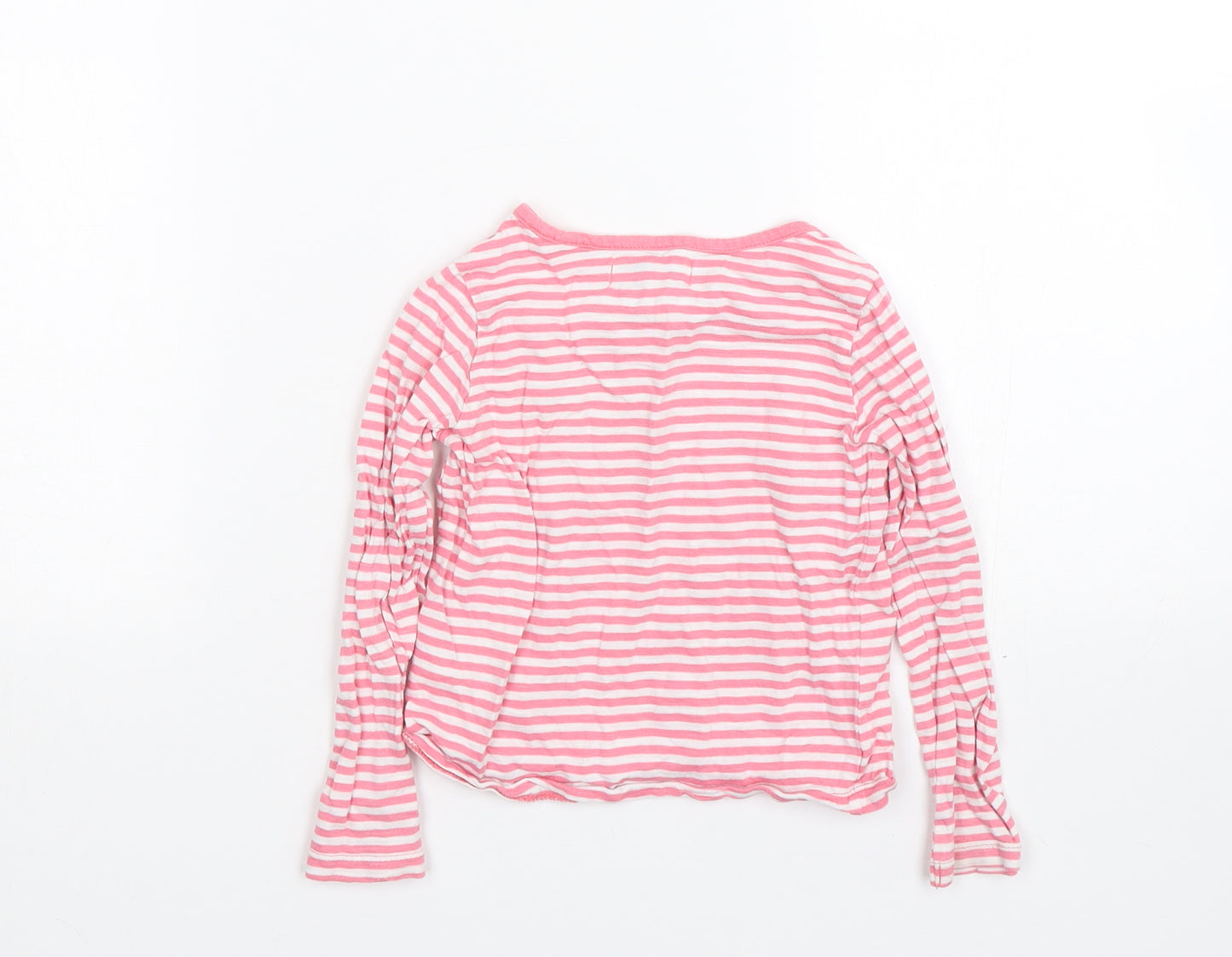 Mini b Girls Pink Striped  Basic T-Shirt Size 2-3 Years