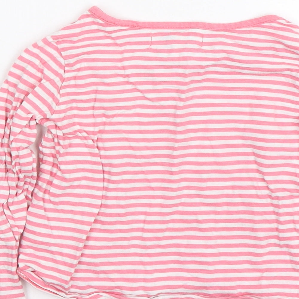 Mini b Girls Pink Striped  Basic T-Shirt Size 2-3 Years