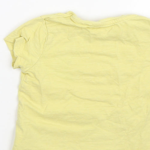 NEXT Girls Yellow   Basic T-Shirt Size 2-3 Years  - Monster