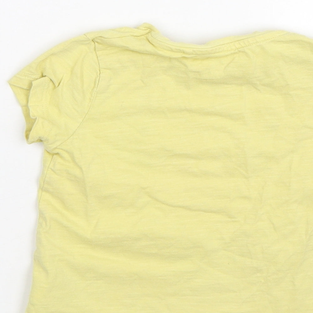 NEXT Girls Yellow   Basic T-Shirt Size 2-3 Years  - Monster