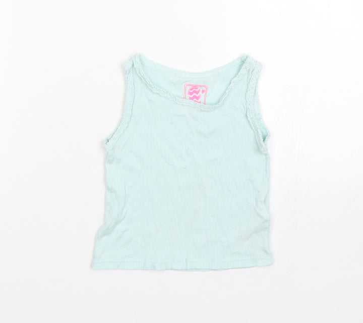 F&F Girls Blue   Capri Pyjama Top Size 18-24 Months
