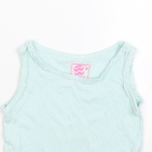 F&F Girls Blue   Capri Pyjama Top Size 18-24 Months