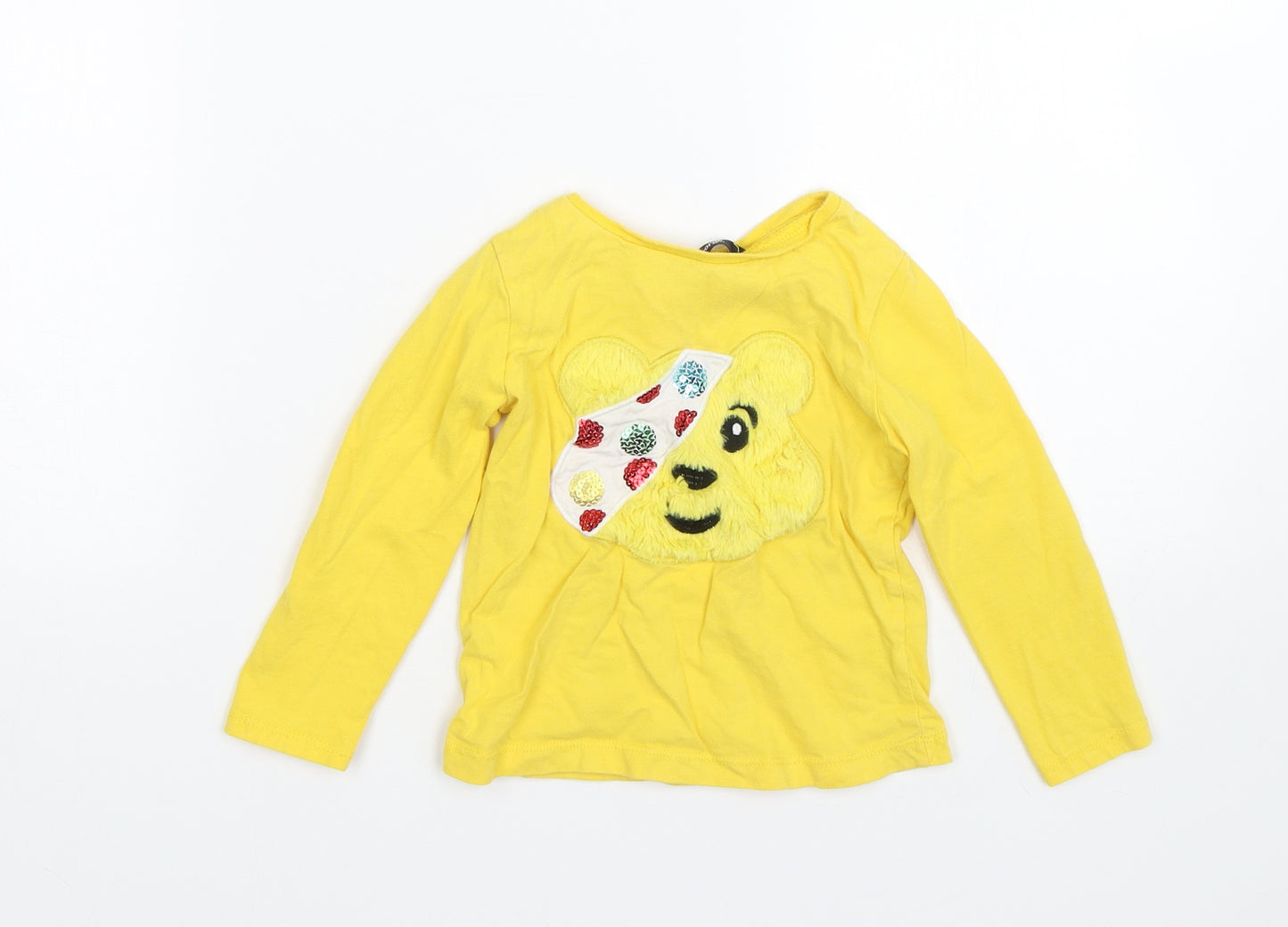 George Baby Yellow   Basic T-Shirt Size 18-24 Months  - Pudsey Bear