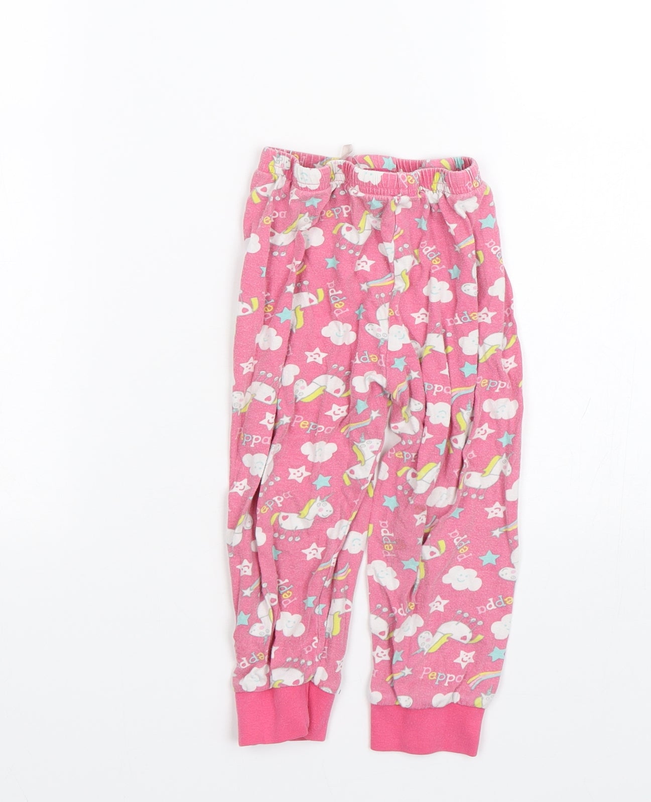 M&Co Girls Pink   Cami Pyjama Pants Size 2-3 Years  - Peppa pig
