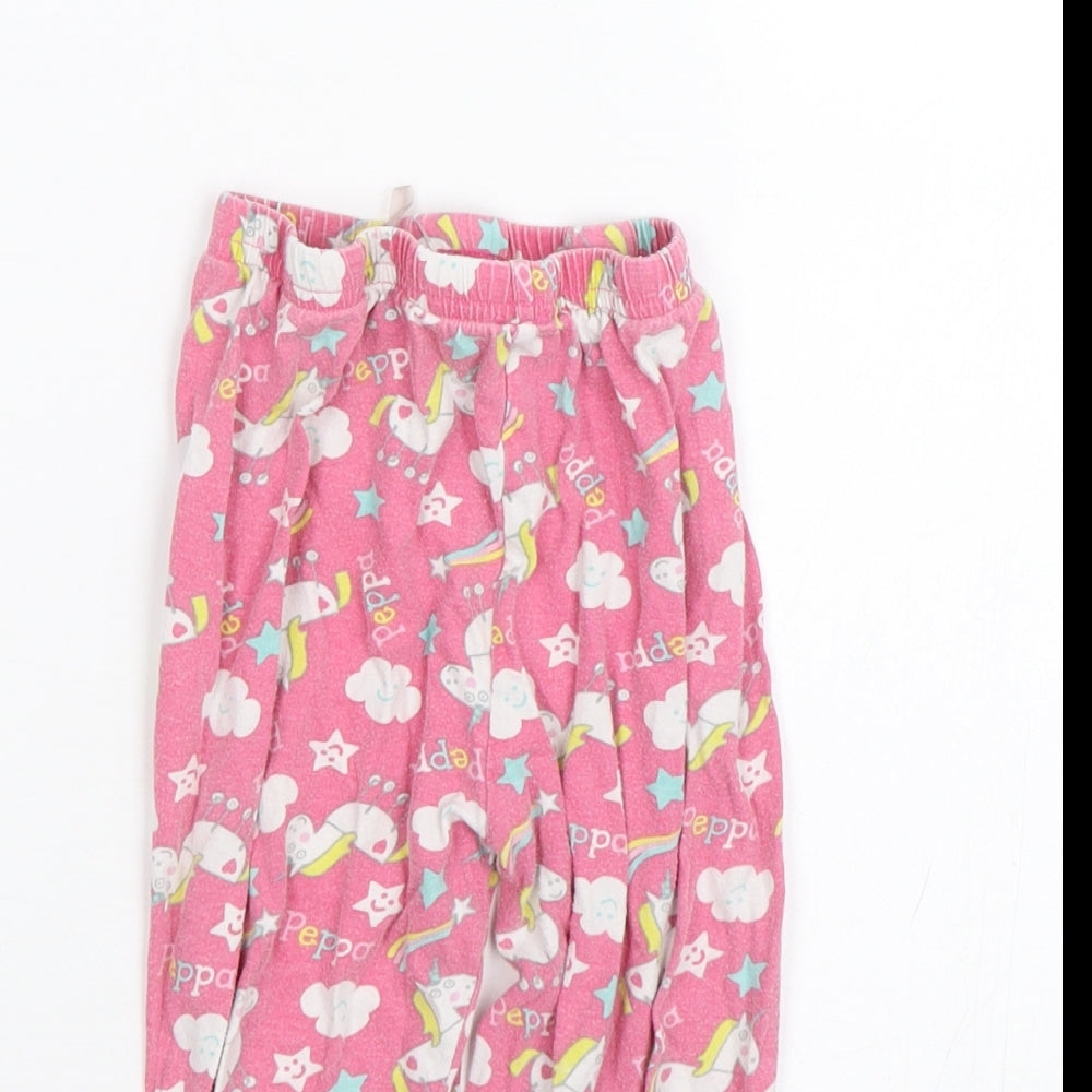 M&Co Girls Pink   Cami Pyjama Pants Size 2-3 Years  - Peppa pig