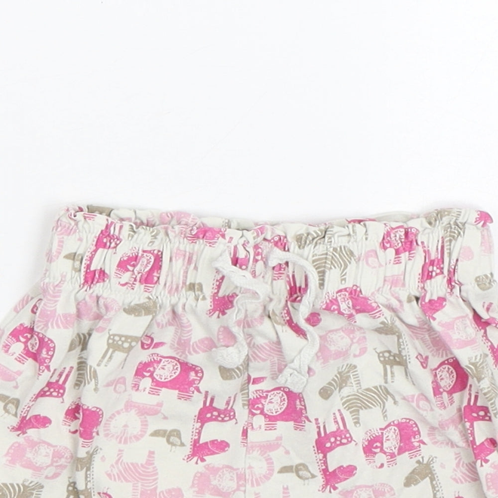 TU Girls White Animal Print  Capri Sleep Shorts Size 2-3 Years  - Animals