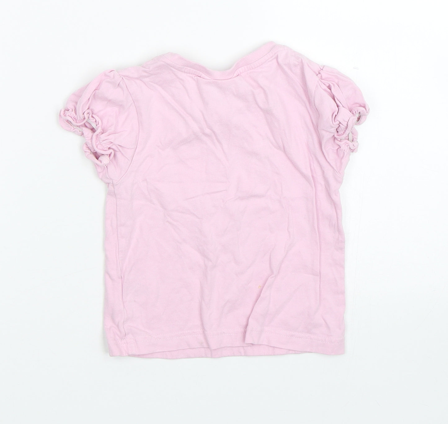 JoJo Maman Bébé Girls Pink   Basic T-Shirt Size 2-3 Years  - mouse