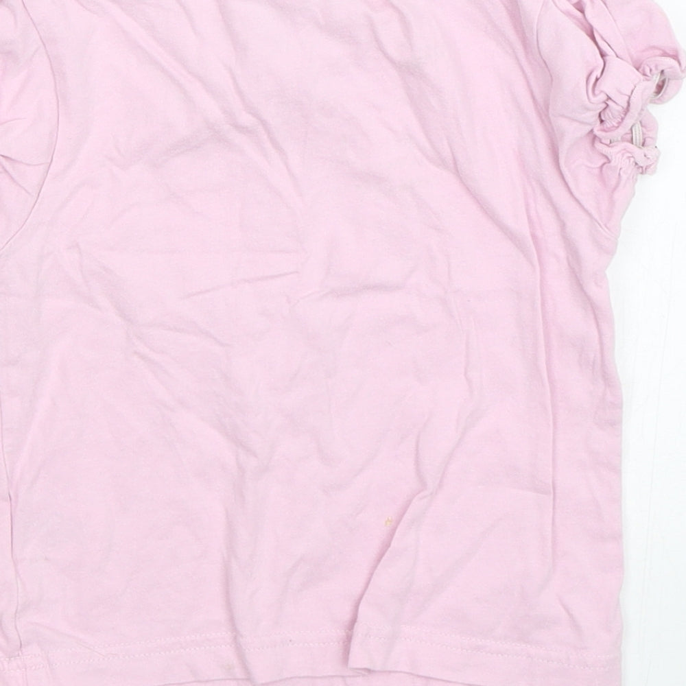 JoJo Maman Bébé Girls Pink   Basic T-Shirt Size 2-3 Years  - mouse