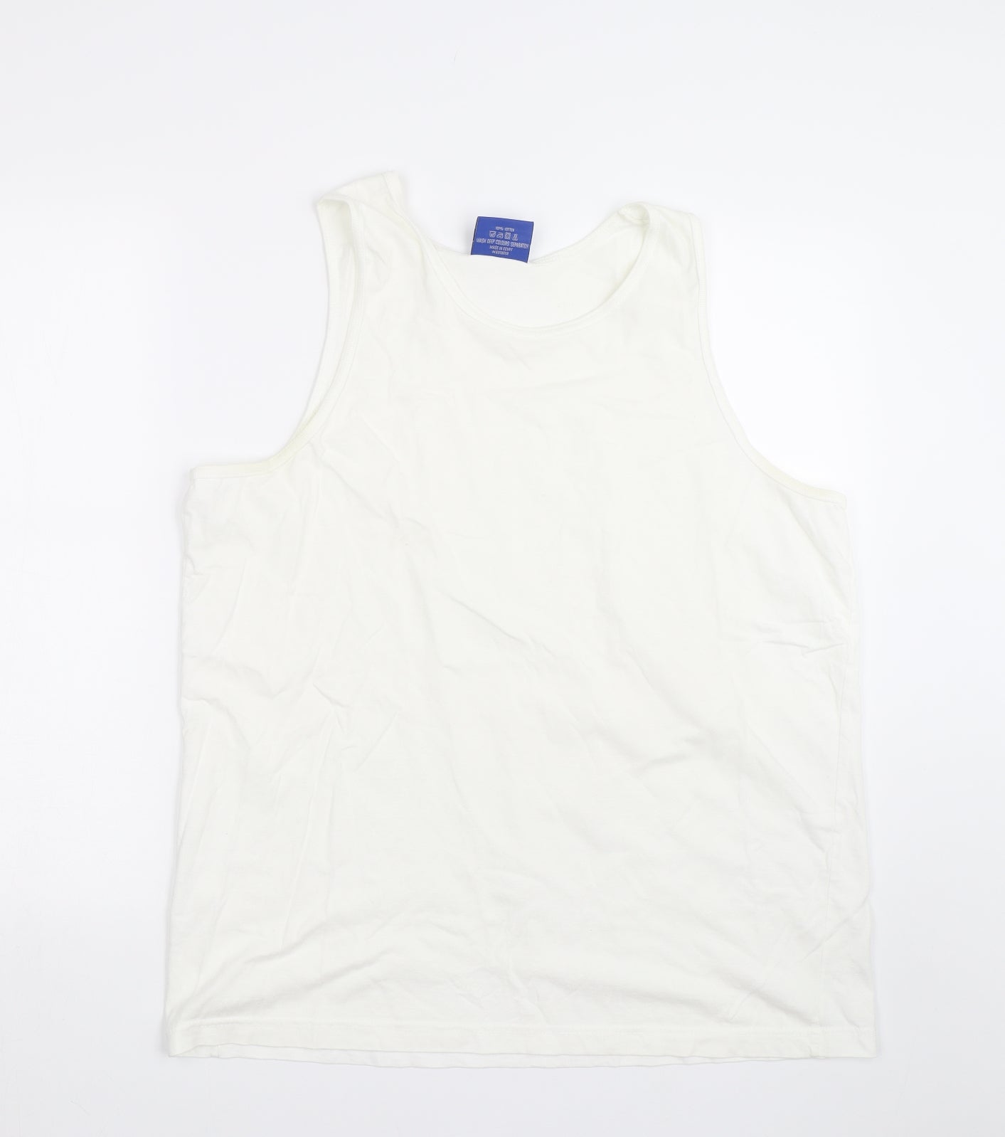 Zantos Mens White    T-Shirt Size L