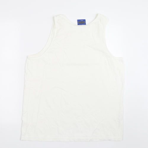 Zantos Mens White    T-Shirt Size L