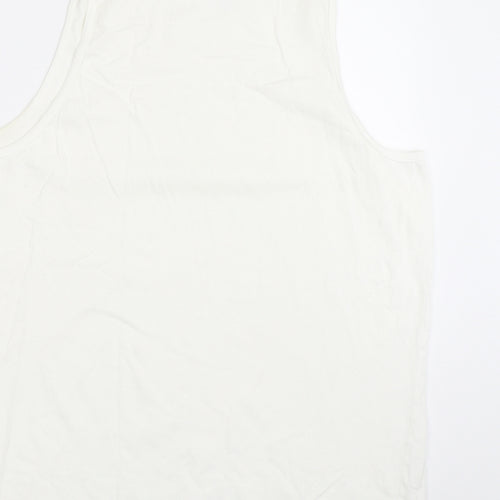 Zantos Mens White    T-Shirt Size L