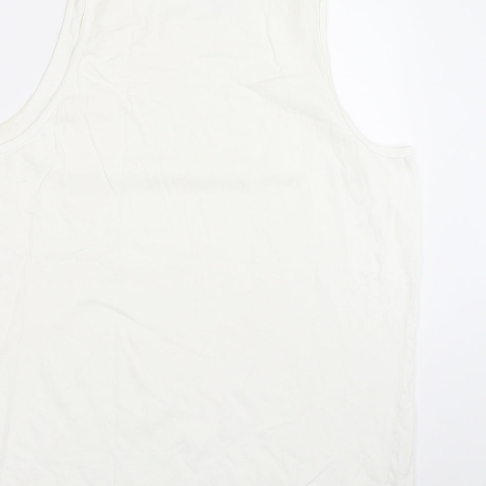 Zantos Mens White    T-Shirt Size L