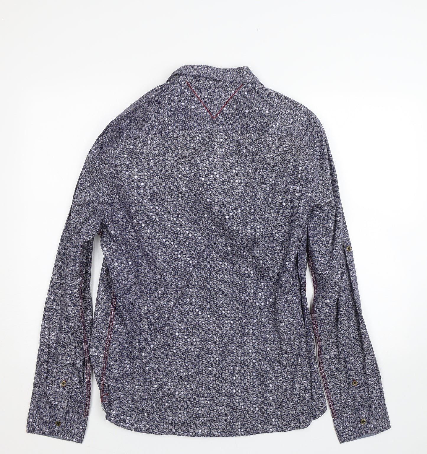 whitestuff Mens Blue Polka Dot   Button-Up Size L