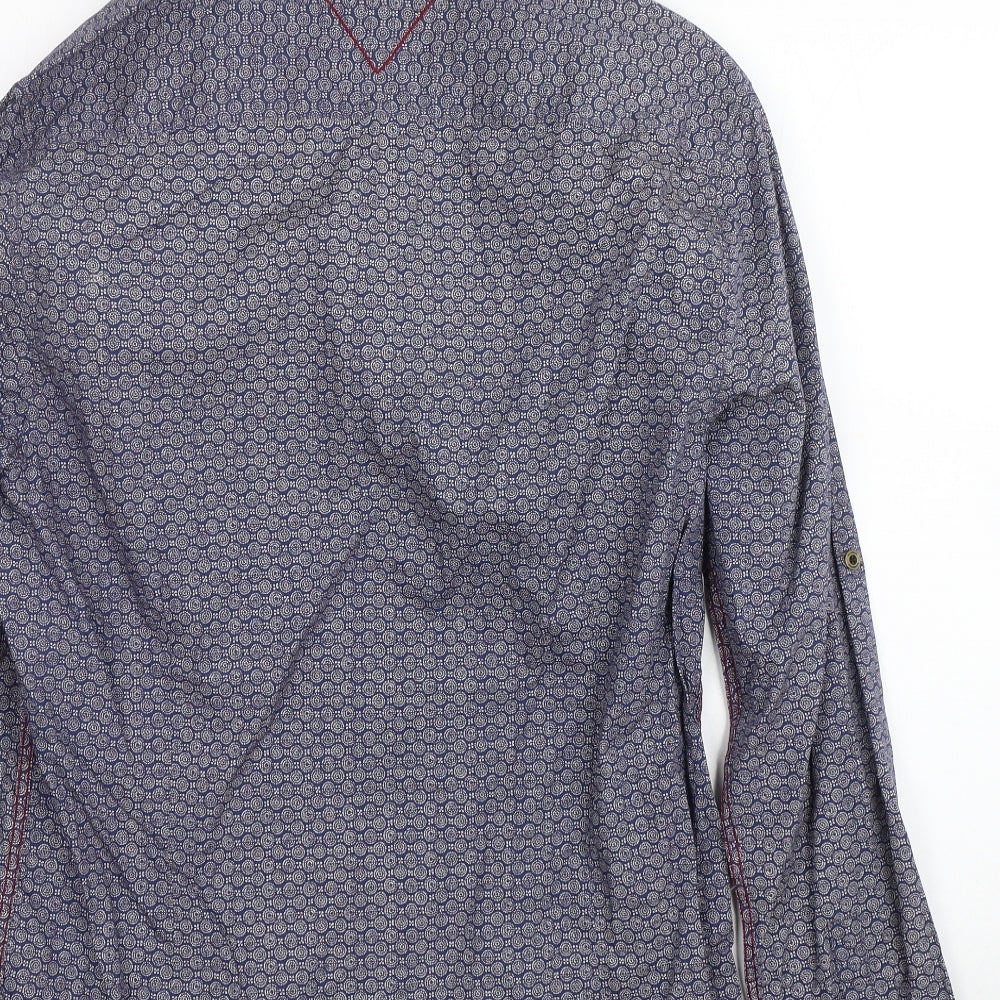 whitestuff Mens Blue Polka Dot   Button-Up Size L