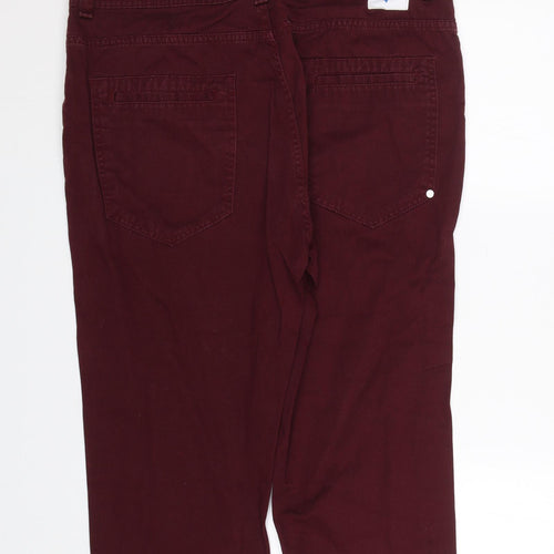 Fabric Womens Red  Denim Cropped Jeans Size 36 L21 in