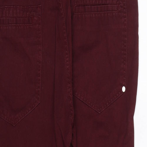 Fabric Womens Red  Denim Cropped Jeans Size 36 L21 in