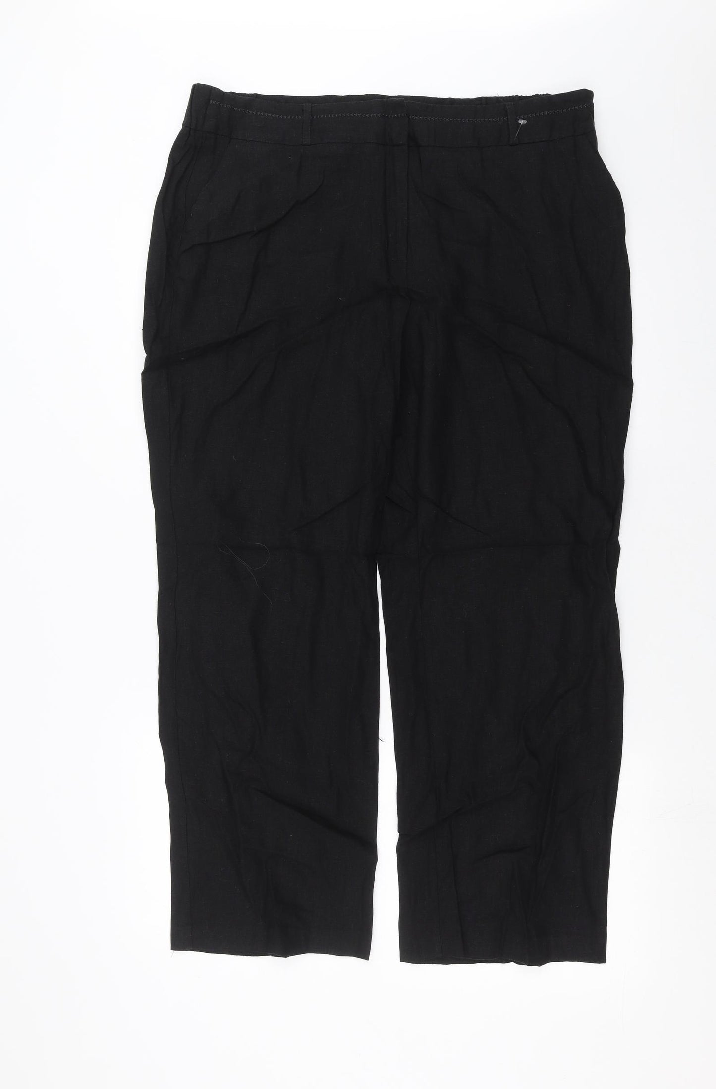 BM Womens Black   Trousers  Size 18 L28 in