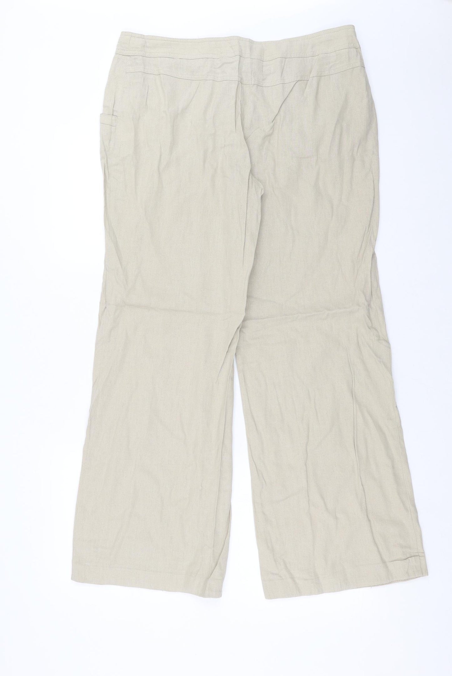 Papaya Womens Beige   Trousers  Size 14 L29 in