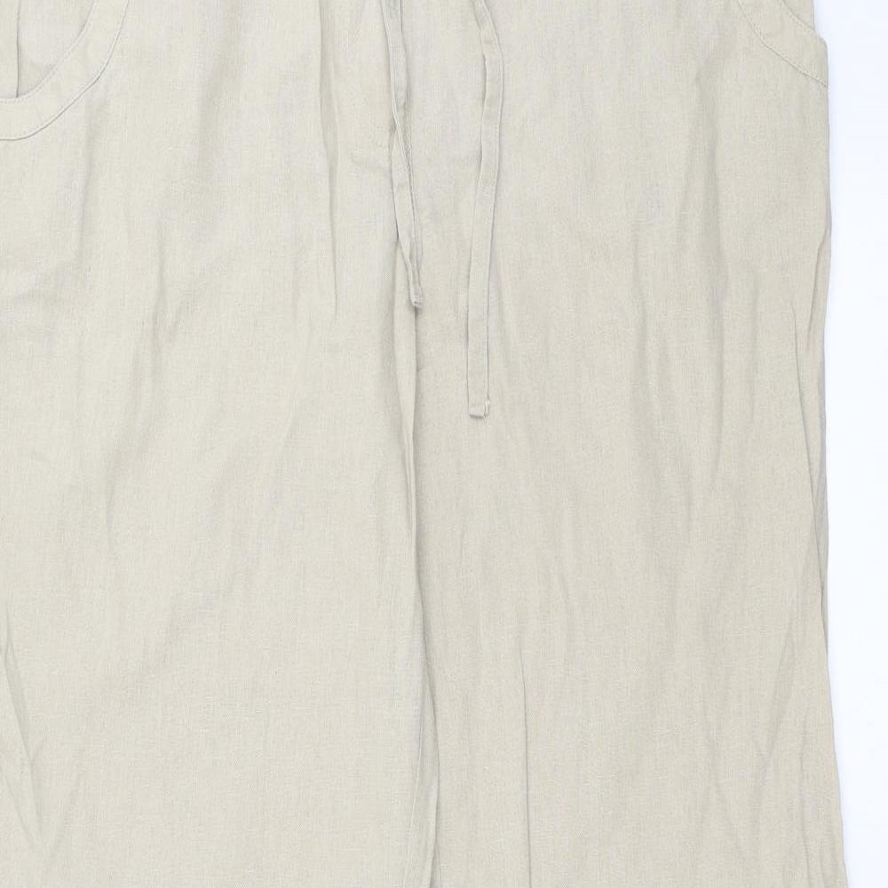 Papaya Womens Beige   Trousers  Size 14 L29 in