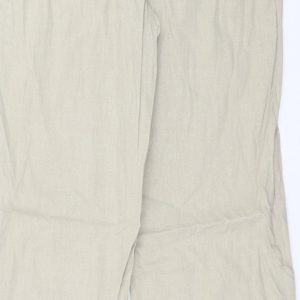 Papaya Womens Beige   Trousers  Size 14 L29 in