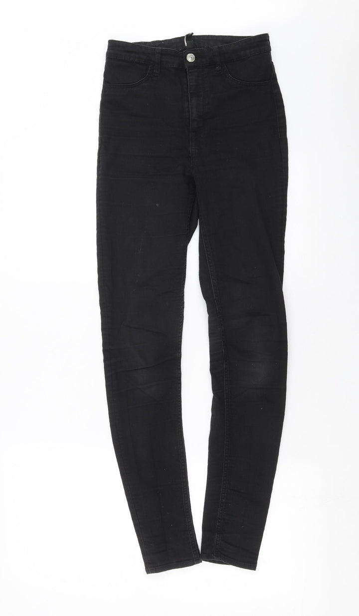 Divided by H&M Womens Black Denim Skinny Jeans Size 10 L29 in