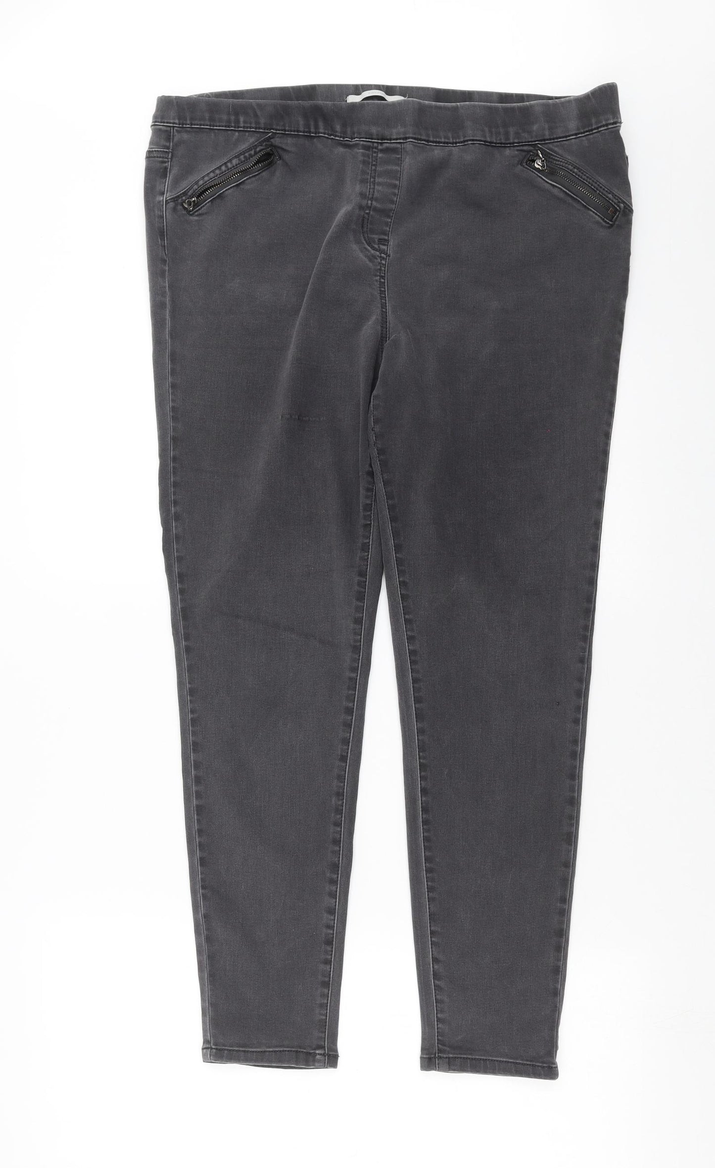 George Womens Grey  Denim Jegging Jeans Size 18 L27 in