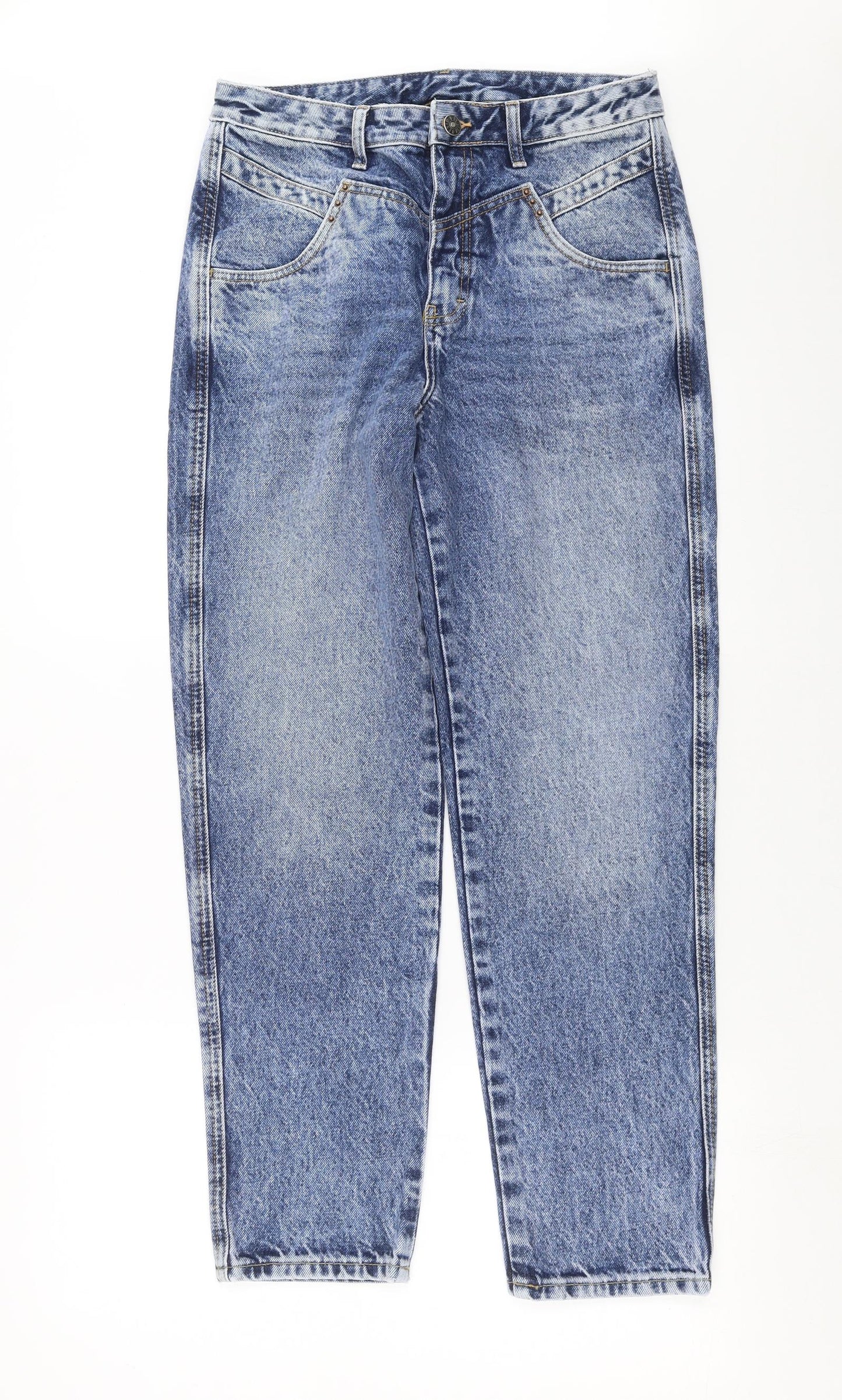 Very Womens Blue  Denim Mom Jeans Size 8 L29 in